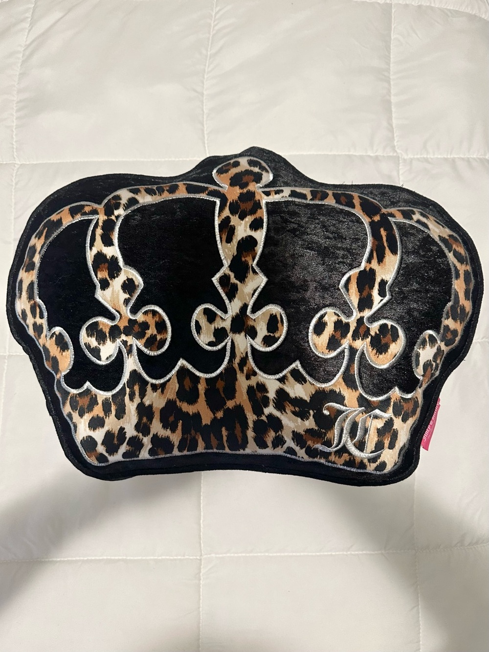 Juicy Couture Leopard Crown Pillow